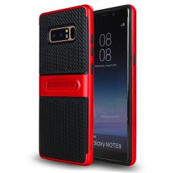 Galaxy Note 8 Slim Fit Kickstand Hybrid Case (Red)